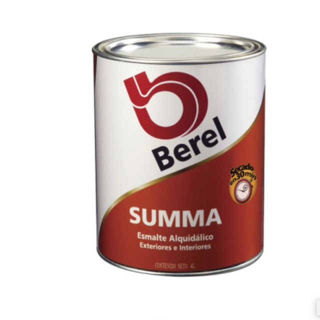 Steel Mart: PINTURA BEREL SUMMA NEGRO 624 MEDIO (1/2 L)