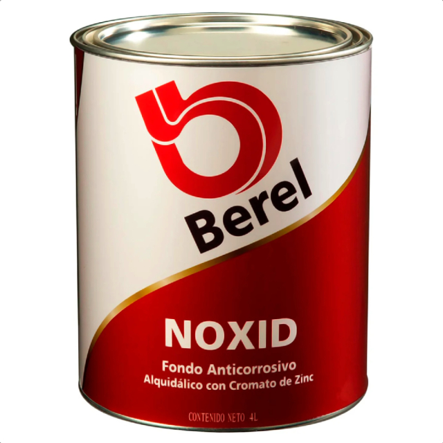 Steel Mart: PINTURA BEREL FONDO ANTICORROSIVO NOXID ROJO 5505 CUBETA 19 L