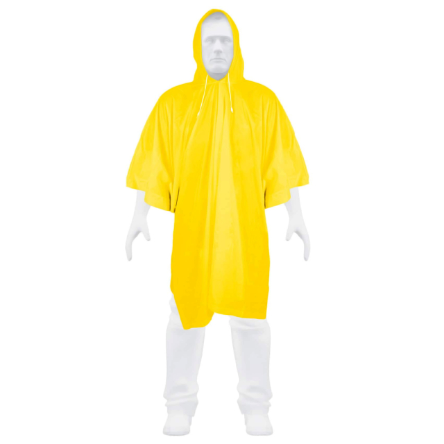 IMPERMEABLE 3/4 AMARILLO CON CAPUCHA TALLA EXTRA GRANDE