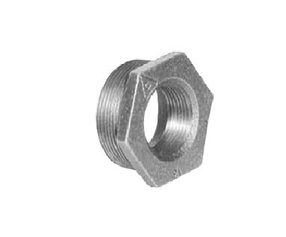 REDUCCION BUSHING GALVANIZADA HIERRO MALEABLE 1-1/2" X  1/4"