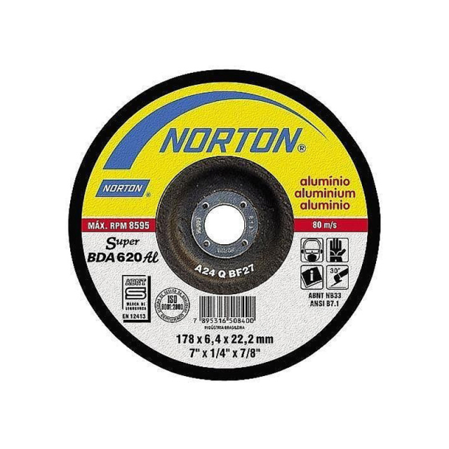 DISCO NORTON 7" X 1/4" X 7/8" S/ADAP.