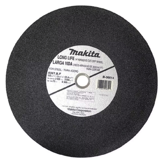 DISCO MAKITA P/CORTE DE METAL 14" X 1/8" X 1" #A90744-25 / B-30514-25 (GRIS)