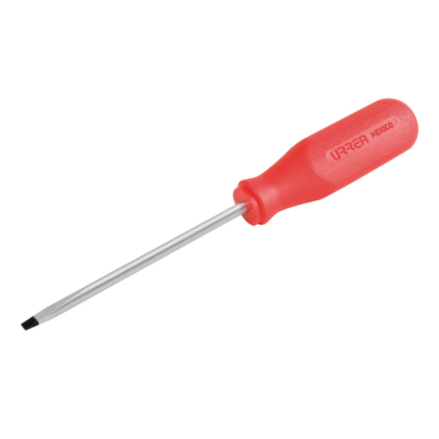 DESARMADOR URREA PLANO RED 1/4" X 4" EF ROJO (9604EF)