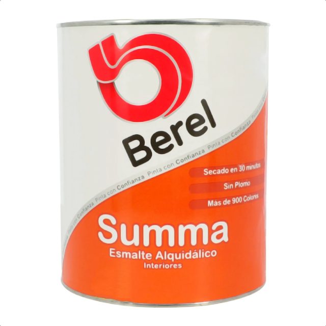 PINTURA BEREL SUMMA ROJO LADRILLO 605 CUARTO (1/4 L)