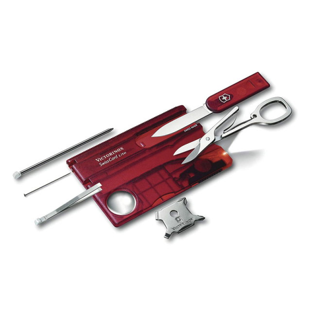 HERRAMIENTA VICTORINOX SWISS CARD LITE RUBI, 13 USOS (0.7300.T)