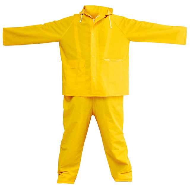 IMPERMEABLE DE 3 PIEZAS AMARILLO (CHAQUE, PANTALON Y CACHUCHA) TALLA GRANDE