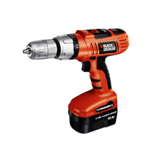 TALADRO INALAMBRICO BLACK & DECKER 1/2" V.V.R 14.4 V (HP144K-B3)