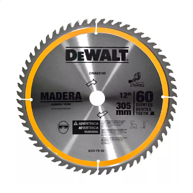 DISCO DEWALT P/CORTE DE PLASTICO 12" X 1"  X 96 DIENTES (12961)