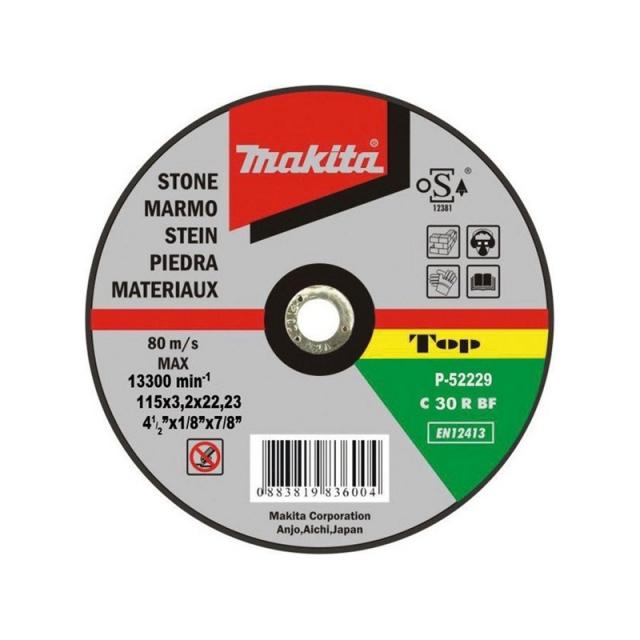 DISCO MAKITA P/CORTE DE PIEDRA  4-1/2" X 1/8" X 7/8" # A85254 / B44133