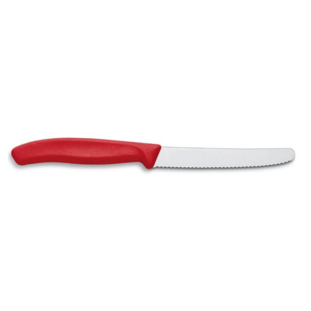 CUCHILLO VICTORINOX SWISS CLASSIC PARA TOMATE DENTADO 11 CM ROJO (6.7831)