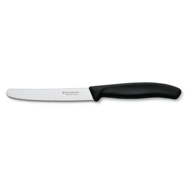 CUCHILLO VICTORINOX SWISS CLASSIC PARA TOMATE DENTADO 11 CM NEGRO (6.7833)