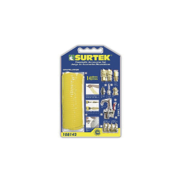 JUEGO SURTEK DE ACCESORIOS NEUMATICOS (108142) (14PZ)