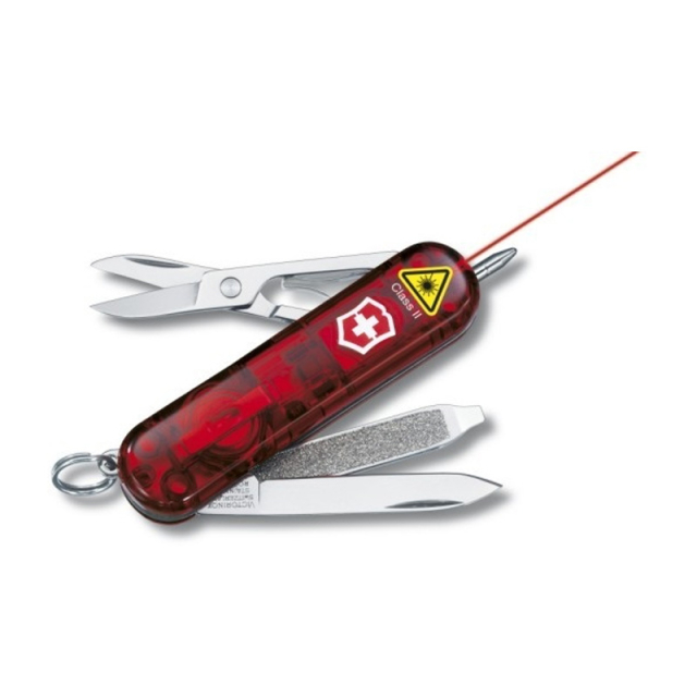 HERRAMIENTA VICTORINOX LASER POINTER ROJA TRANSP. 7 USOS (4.6227.T)