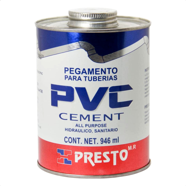 PEGAMENTO PVC PRESTO CED. 40 Y 80, 946ML