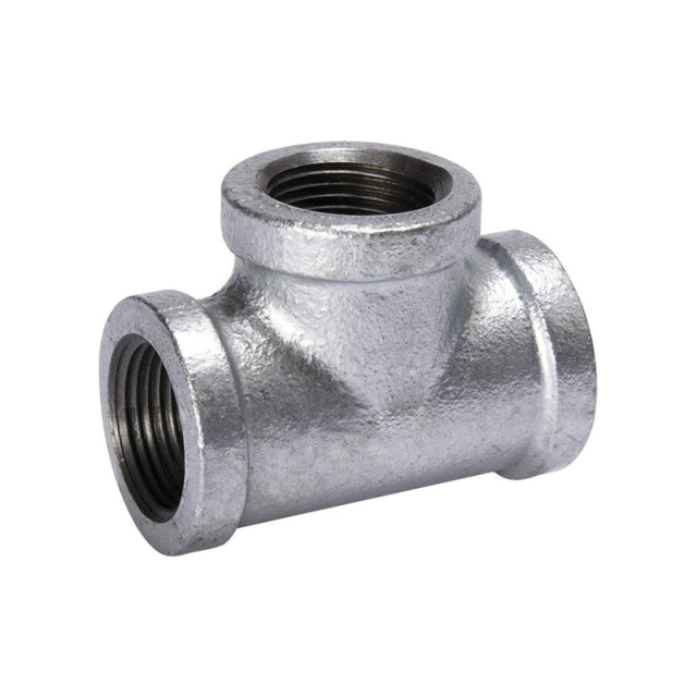 TEE ROSCADA GALVANIZADA DE 150 LBS  3/4" X 1/2"