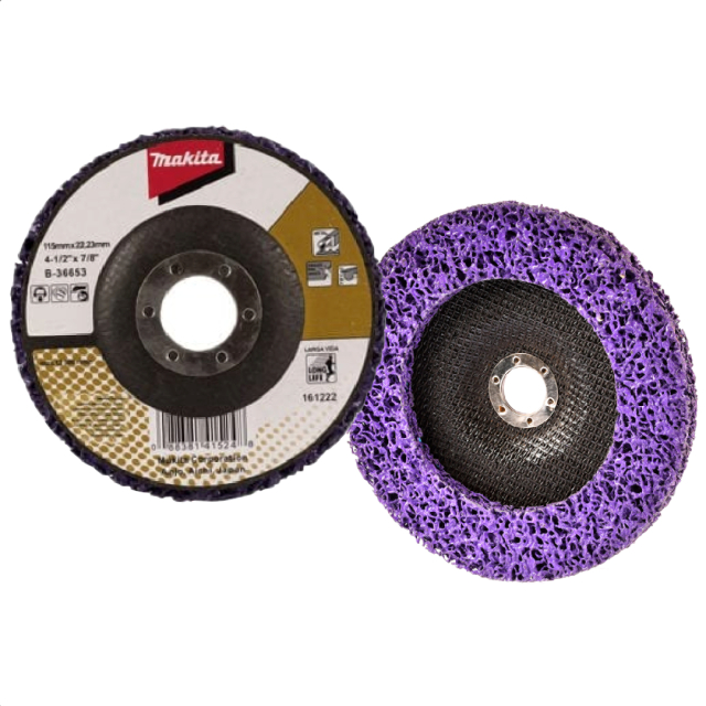 DISCO MAKITA DE FIBRA 4-1/2" X 7/8" LARGA VIDA MORADO # B36653