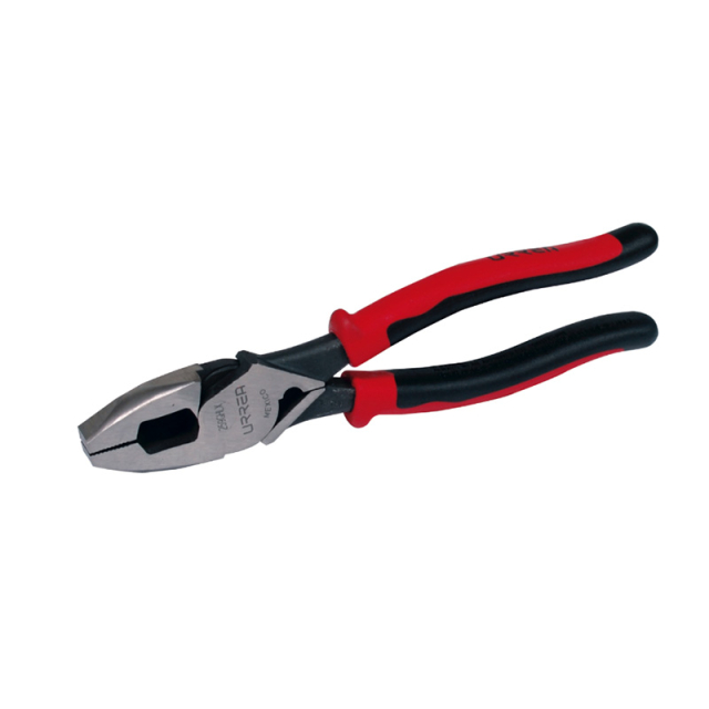 PINZA URREA BIMATERIAL PARA ELECTRICISTA, CORTE LATERAL CON PONCHACABLE 9" (259GHLX)