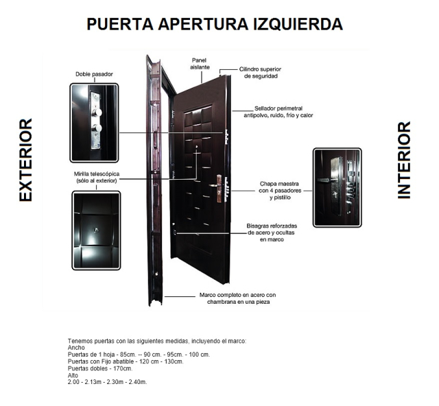 CILINDRO 70MM 9.0CM P/CERRADURA PUERTA DE SEGURIDAD ACERO + MADERA SERIE 5 (CILM/CIL70X2)