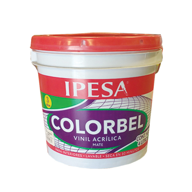 PINTURA IPESA VINIL ACRILICA COLORBEL TURQUESA CLARO 1407 GALON