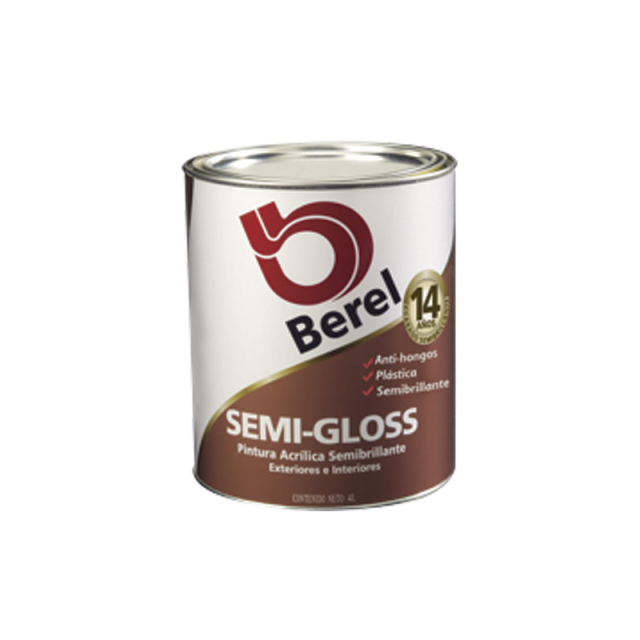 PINTURA BEREL SEMIGLOSS  BASE/PASTEL 2001 CUBETA (19 L)