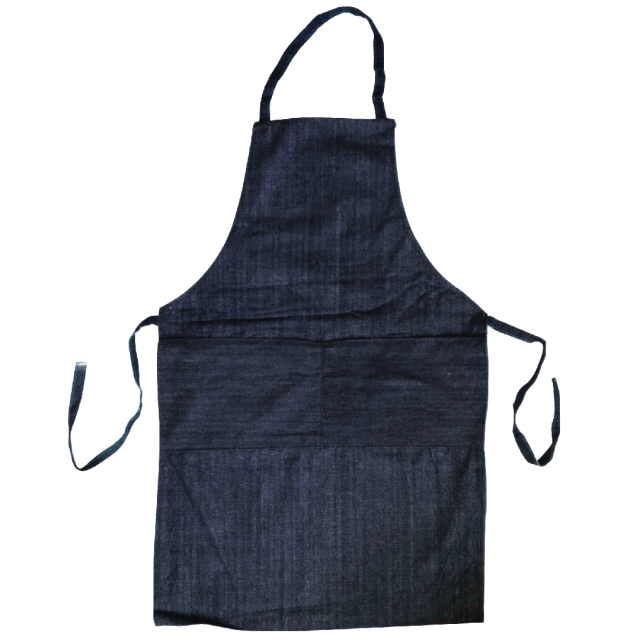 MANDIL DE MEZCLILLA 14OZ COLOR  AZUL CON BOLSA