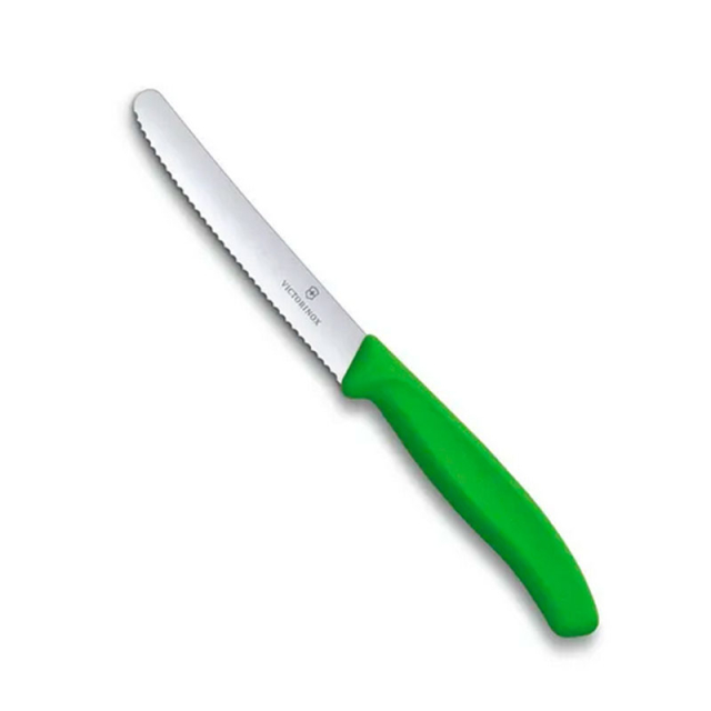 CUCHILLO VICTORINOX SWISS CLASSIC PARA TOMATE DENTADO 11 CM VERDE (6.7836.L114)