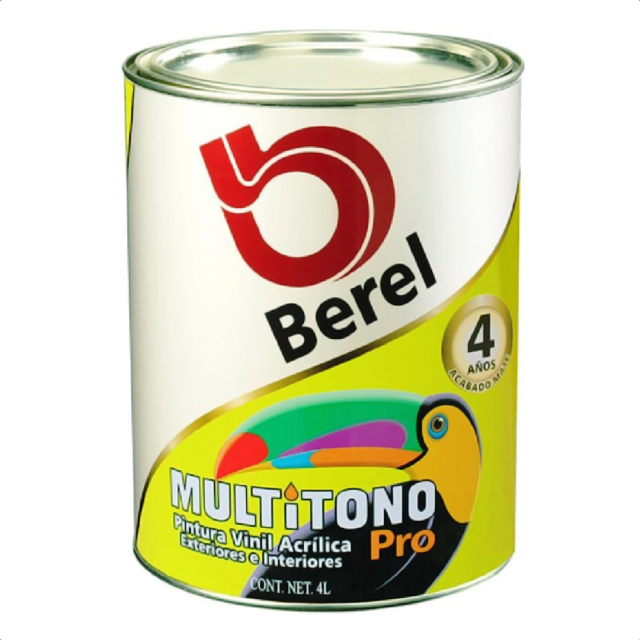 PINTURA BEREL MULTITONO PRO BLANCO 4723 GALON (4 L)