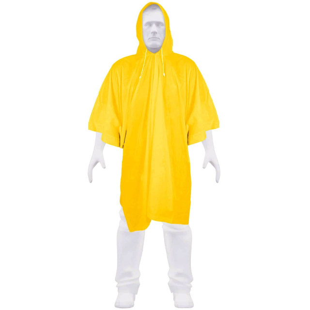 IMPERMEABLE PRETUL TIPO CAPA MANGA LIGERO DE PVC, AMARILLO UNITALLA (21541)