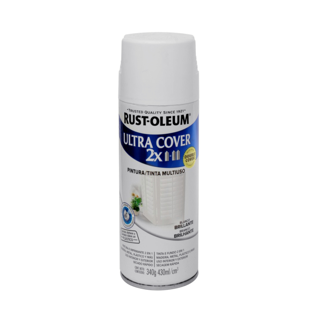 PINTURA AEROSOL RUST-OLEUM ULTRA COVER 2X BLANCO BRILLANTE (262098)