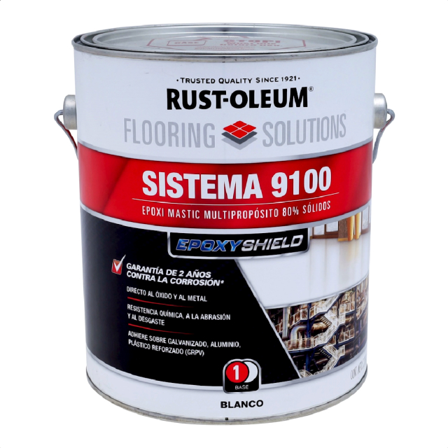 PINTURA EPOXI MASTIC 9100 RUST-OLEUM BLANCO BRILLANTE 3.785 L  (357773) REQUIERE ACTIVADOR