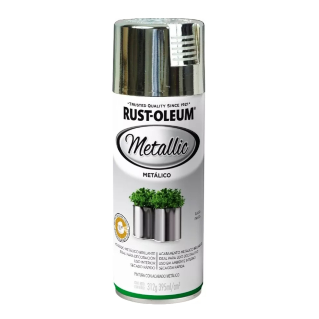 PINTURA AEROSOL RUST-OLEUM ACABADO METALICO COLOR PLATA (272073)