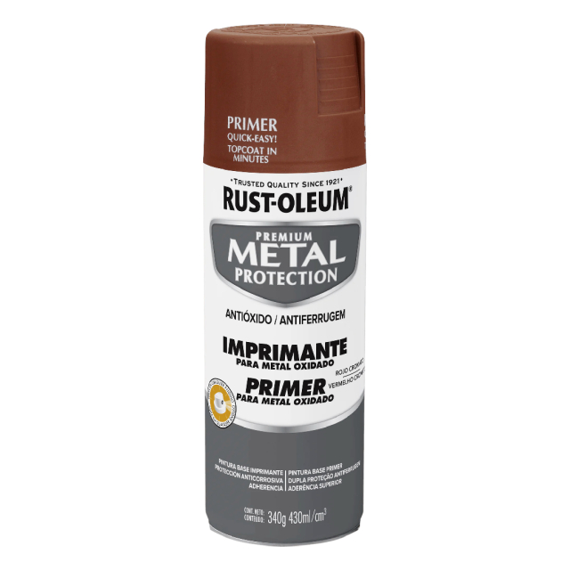 PINTURA AEROSOL RUST-OLEUM PRIMER ANTICORROSIVO PARA METAL OXIDADO COLOR ROJO MATE (272091)