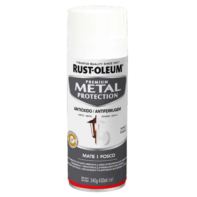 PINTURA AEROSOL RUST-OLEUM ESMALTE ANTIOXIDO METAL PROTECTION BLANCO MATE (272090)