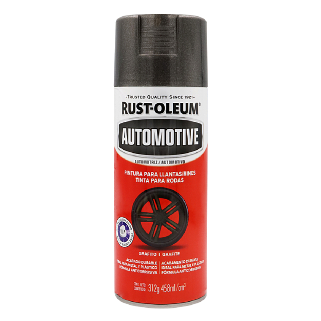 PINTURA AEROSOL RUST-OLEUM PARA LLANTAS/RINES COLOR GRAFITO SATINADO (313523)