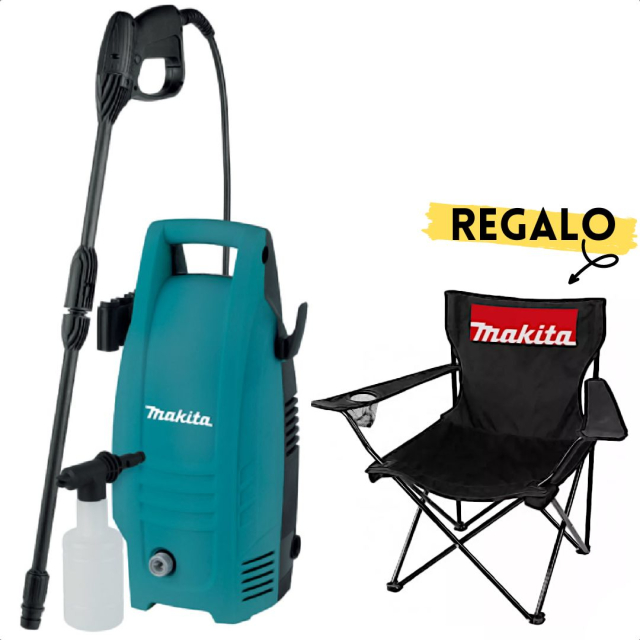 HIDROLAVADORA MAKITA 1300 W #HW101 + 1 SILLA TIPO CAMPING